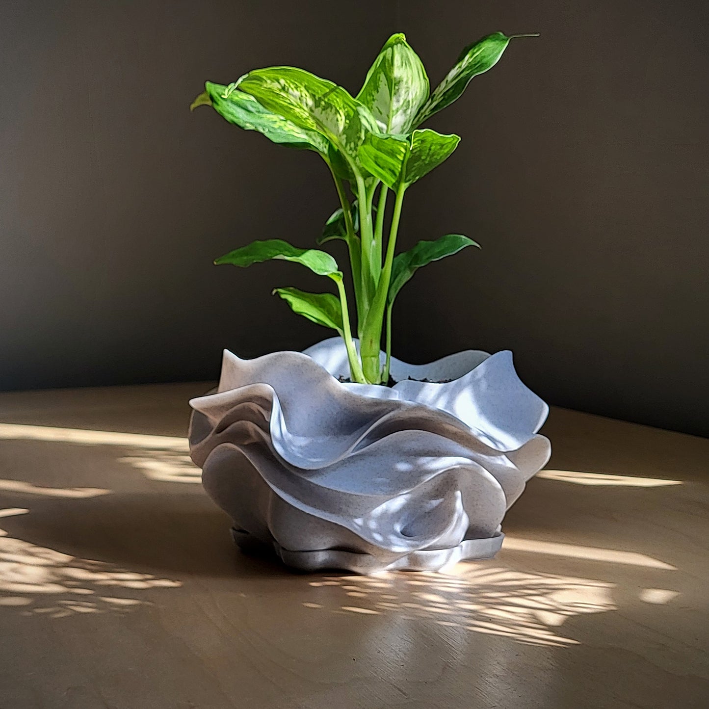 Aeris Planter — Sculptural 8″ Planter with Integrated Water Catch